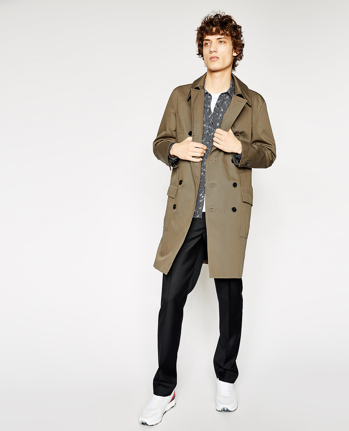 Double-Breasted Trench Coat | Men | Camel