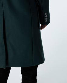 Double-Breasted Bottle Coat In Wool | Men | Dark Green