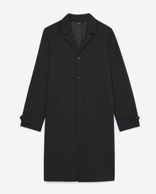 Flowing Trench Coat With Press Studs | Men | Black