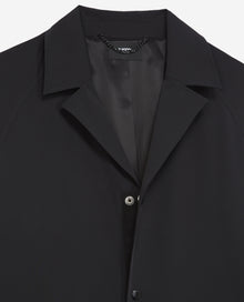 Flowing Trench Coat With Press Studs | Men | Black