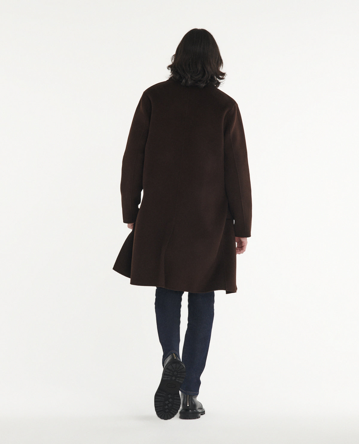 Double-Faced Wool Coat | Men | Brown