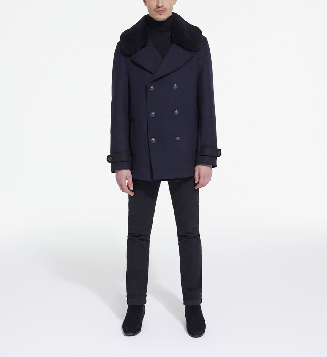 Blue Wool Coat | Men | Dark Navy