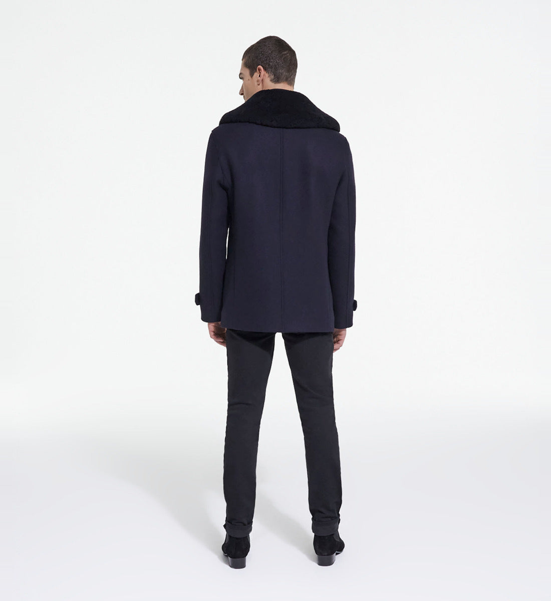 Blue Wool Coat | Men | Dark Navy