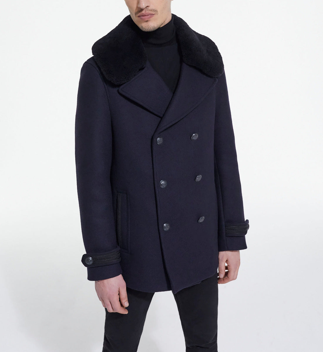 Blue Wool Coat | Men | Dark Navy