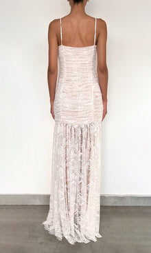 Womens | Adra Nylon Flower Maxi Dress | Off White