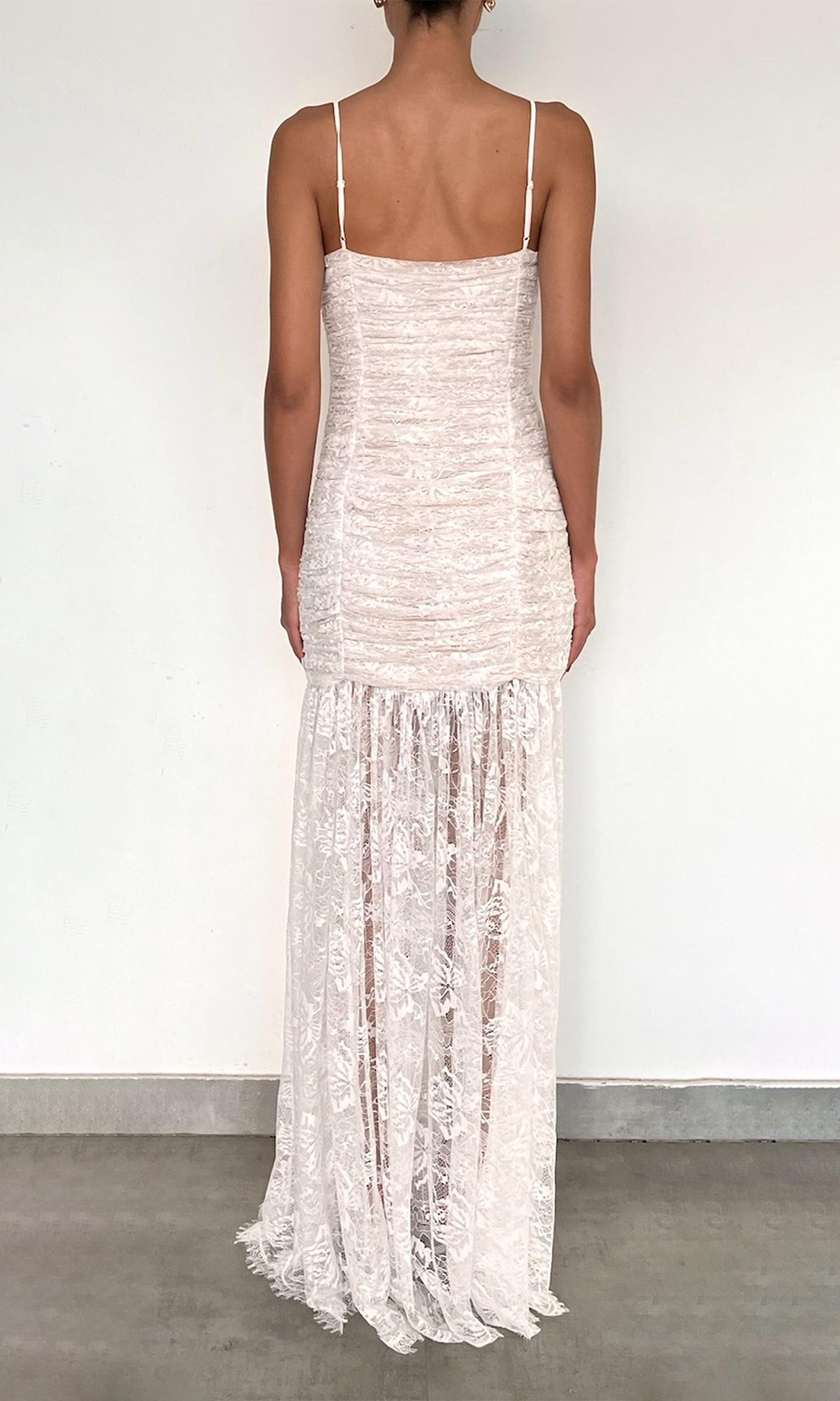 Womens | Adra Nylon Flower Maxi Dress | Off White