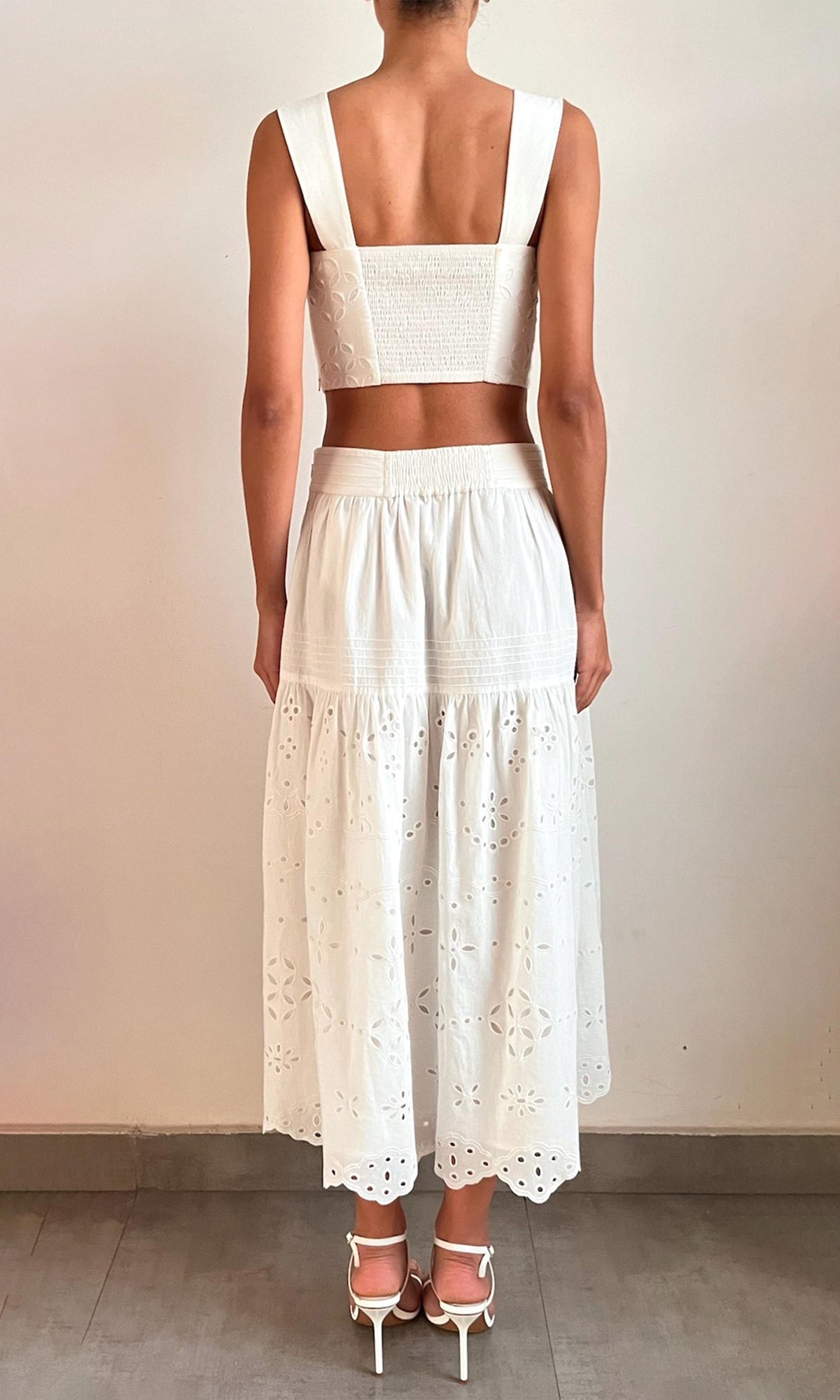 Womens | Adya Poplin Corset Top | Off White