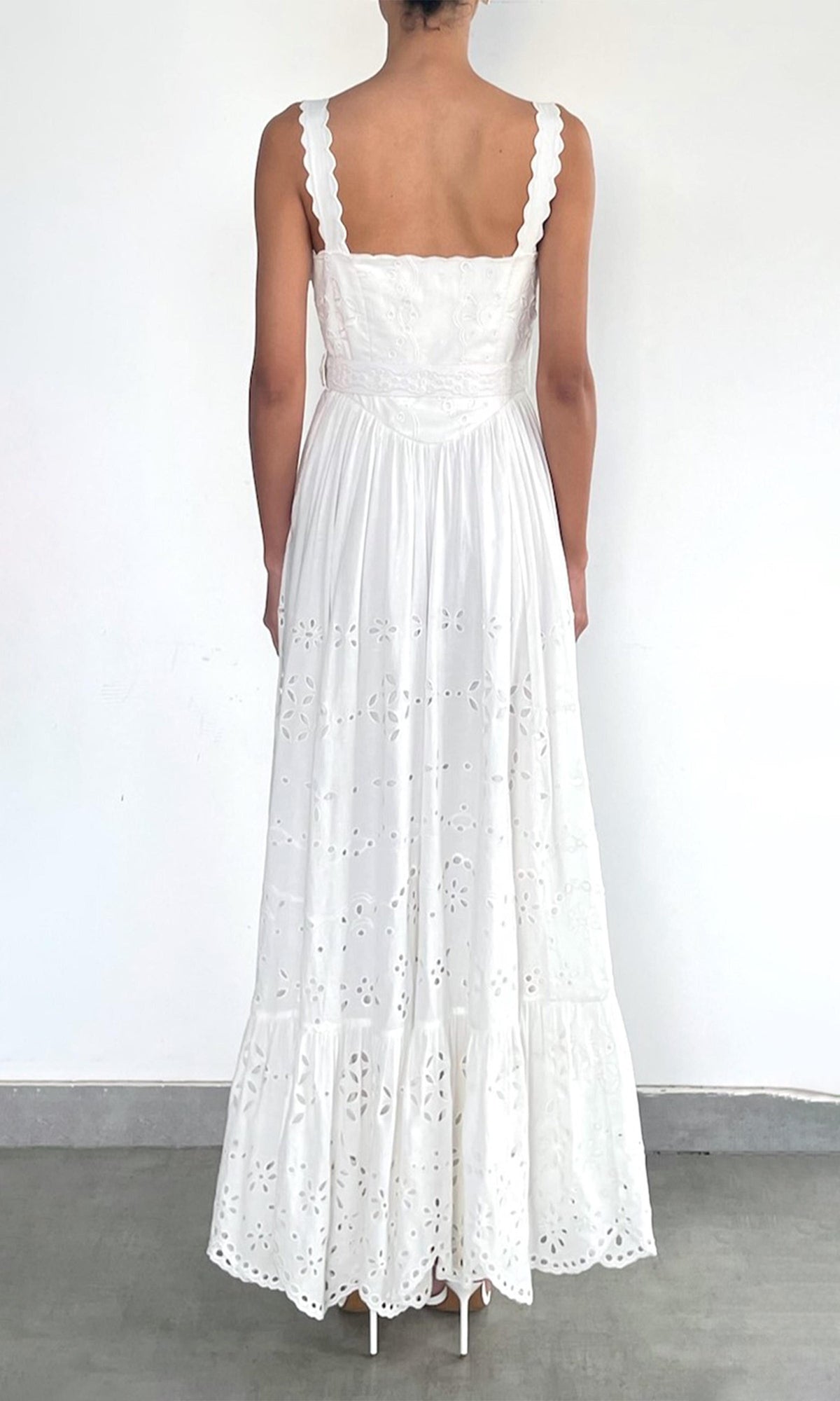 Womens | Adya Poplin Long Dress | Off White