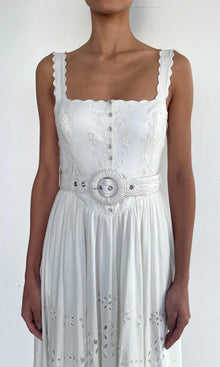 Womens | Adya Poplin Long Dress | Off White