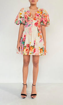 Womens | April Cotton Linen Short Dress | Pink