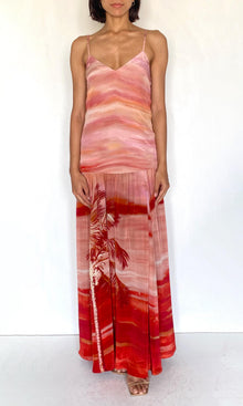 Womens | Asma Viscose Natural Crepe Maxi Dress | Multi