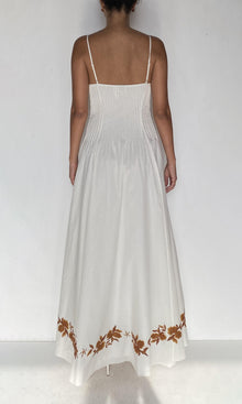 Womens | Ayra Cotton Ankle Lenght Pintuck Maxi Dress | Ivory
