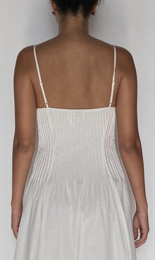 Womens | Ayra Cotton Ankle Lenght Pintuck Maxi Dress | Ivory