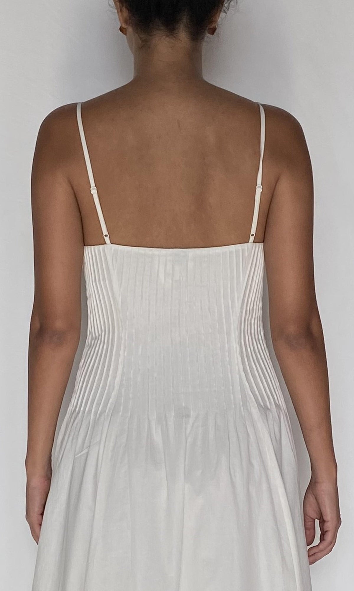 Womens | Ayra Cotton Ankle Lenght Pintuck Maxi Dress | Ivory
