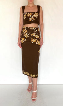 Womens | Boxy Linen Cotton Boxy Top | Brown