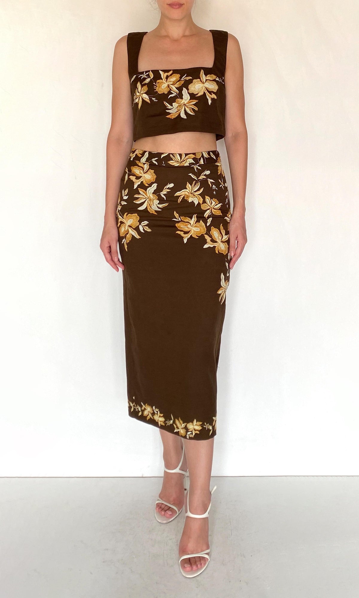 Womens | Boxy Linen Cotton Boxy Top | Brown