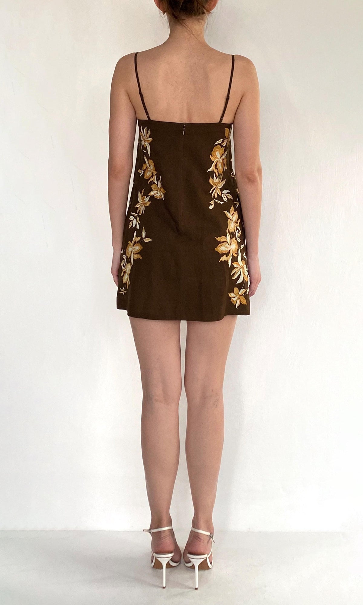 Womens | Bota Linen Cotton Mini Dress | Brown