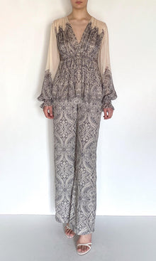 Womens | Chavi Heavy Crepe Straight Pants | Eggshell