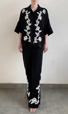 Womens | Daha Polyester Crepe Pants - I | Black White