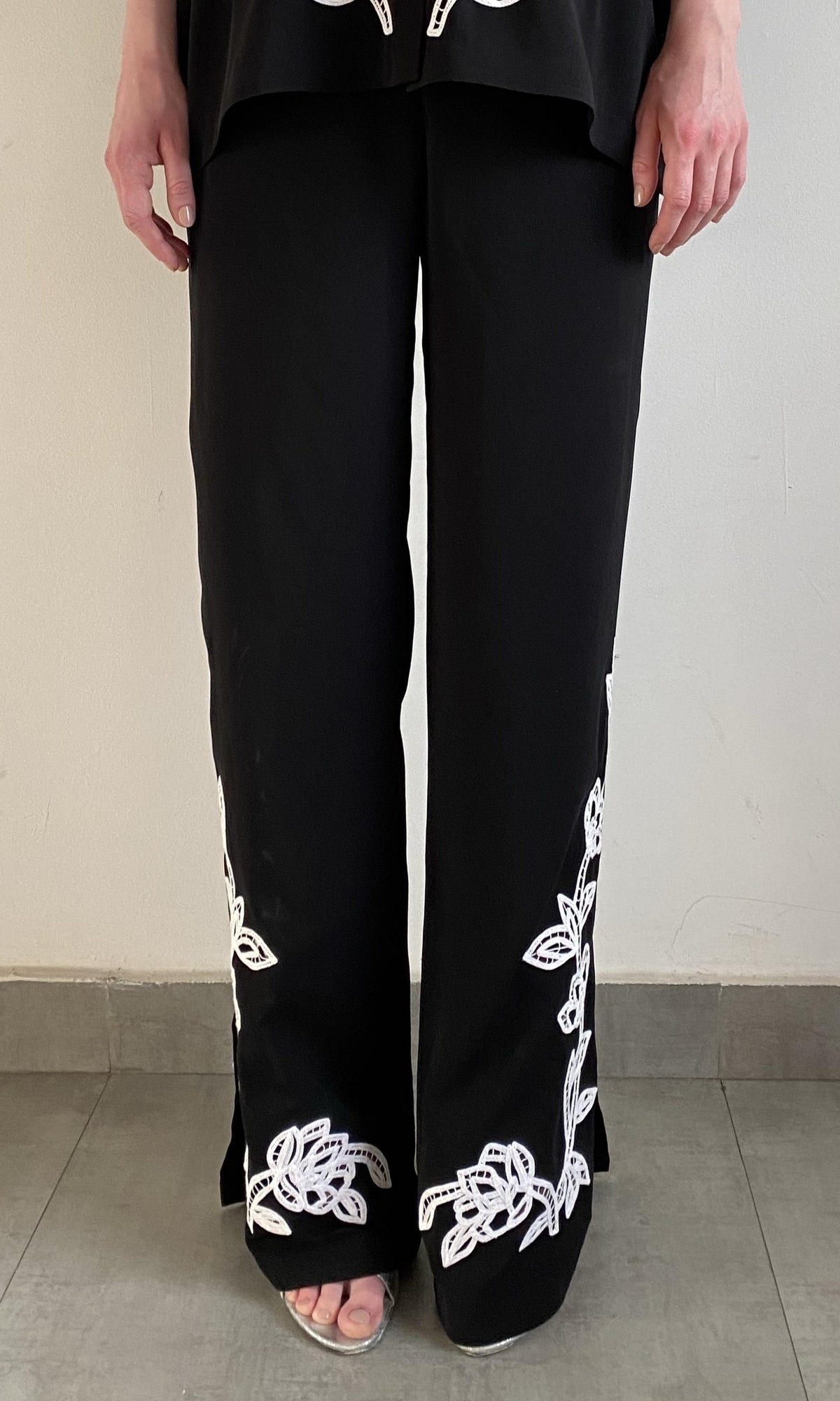 Womens | Daha Polyester Crepe Pants - I | Black White