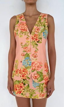 Womens | Dhun Linen Cotton Vest | Multi