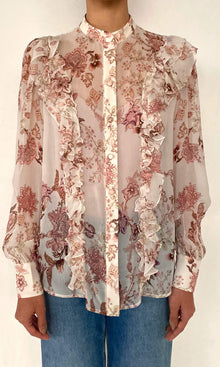 Womens | Diza Viscose Crinkle Chiffon Shirt | White
