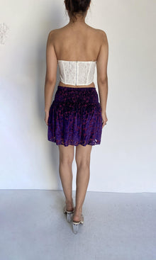 Womens | Fiona Nylon Floral Net Top | White