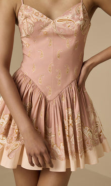 Womens | Fiza Cotton Poplin Short Dress | Powder Pink