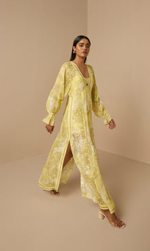 Womens | Fiza Viscose Ggt Dobby Kaftan Without Slip | Light Yellow