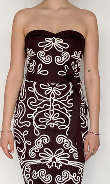Womens | Ilaya Cotton Poplin Midi Dress With Tie Up Belt | Brown