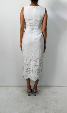 Womens | Inv Cotton Poplin Long Dress | White
