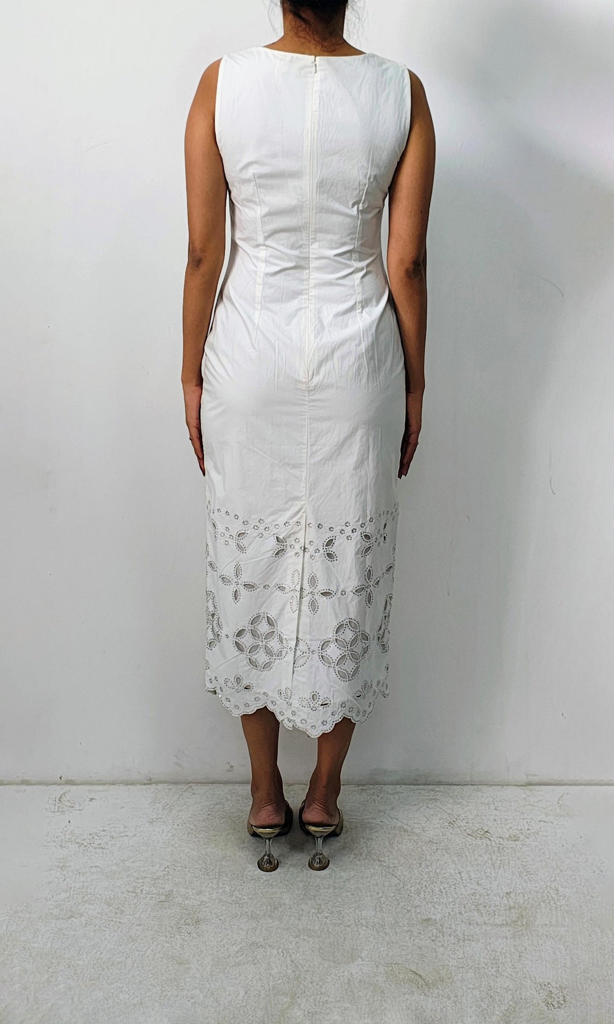 Womens | Inv Cotton Poplin Long Dress | White
