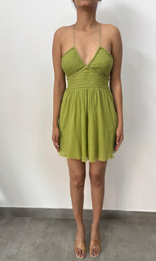 Womens | Inv Cotton Gause Short Dress | Green