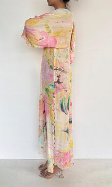 Womens | Inv Viscose Crepe Flower Jacquard Kaftan | Multi