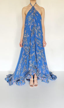 Womens | Inv Viscose Georgette Amyra High Low Dress | Blue