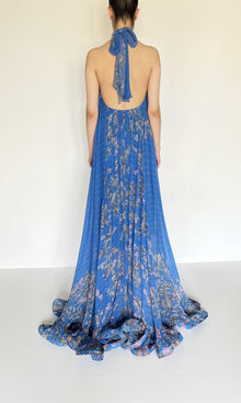 Womens | Inv Viscose Georgette Amyra High Low Dress | Blue