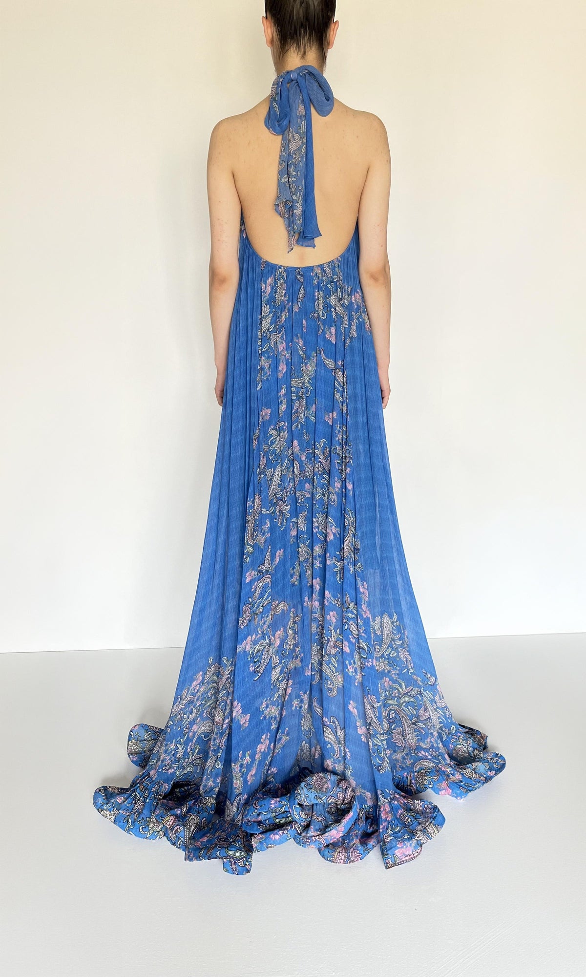 Womens | Inv Viscose Georgette Amyra High Low Dress | Blue