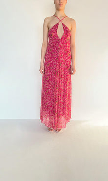 Womens | Inv Viscose Chiffon Nara Long Dress | Pink