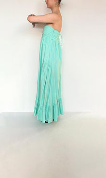 Womens | Inv Cotton Poplin Long Dress | Green