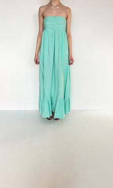 Womens | Inv Cotton Poplin Long Dress | Green