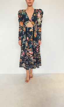 Womens | Inv Organza Rafa Long Dress | Navy Blue