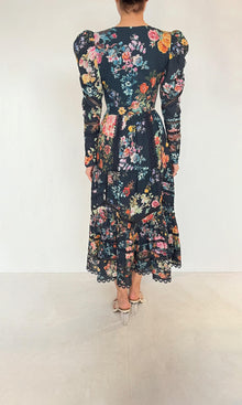 Womens | Inv Organza Rafa Long Dress | Navy Blue