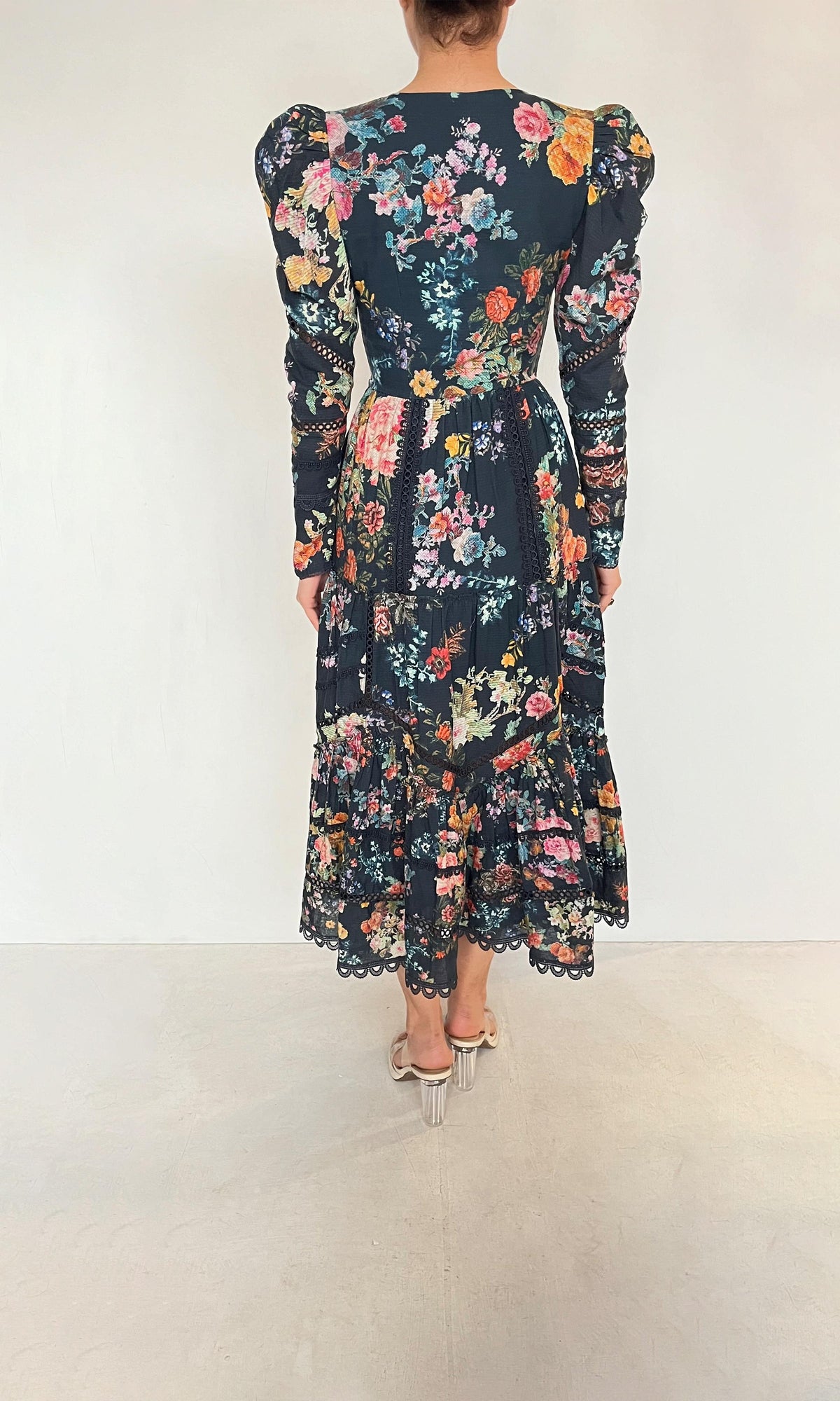 Womens | Inv Organza Rafa Long Dress | Navy Blue