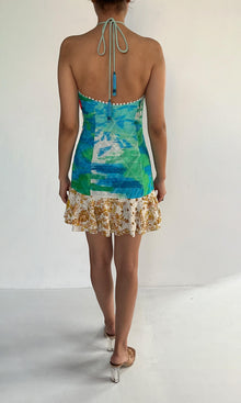 Womens | Inv Cotton Schiffli Short Dress | Blue