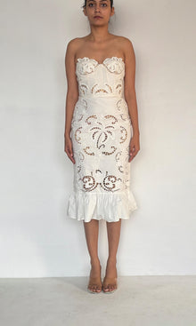 Womens | Inv Cotton Poplin Midi Dress | White