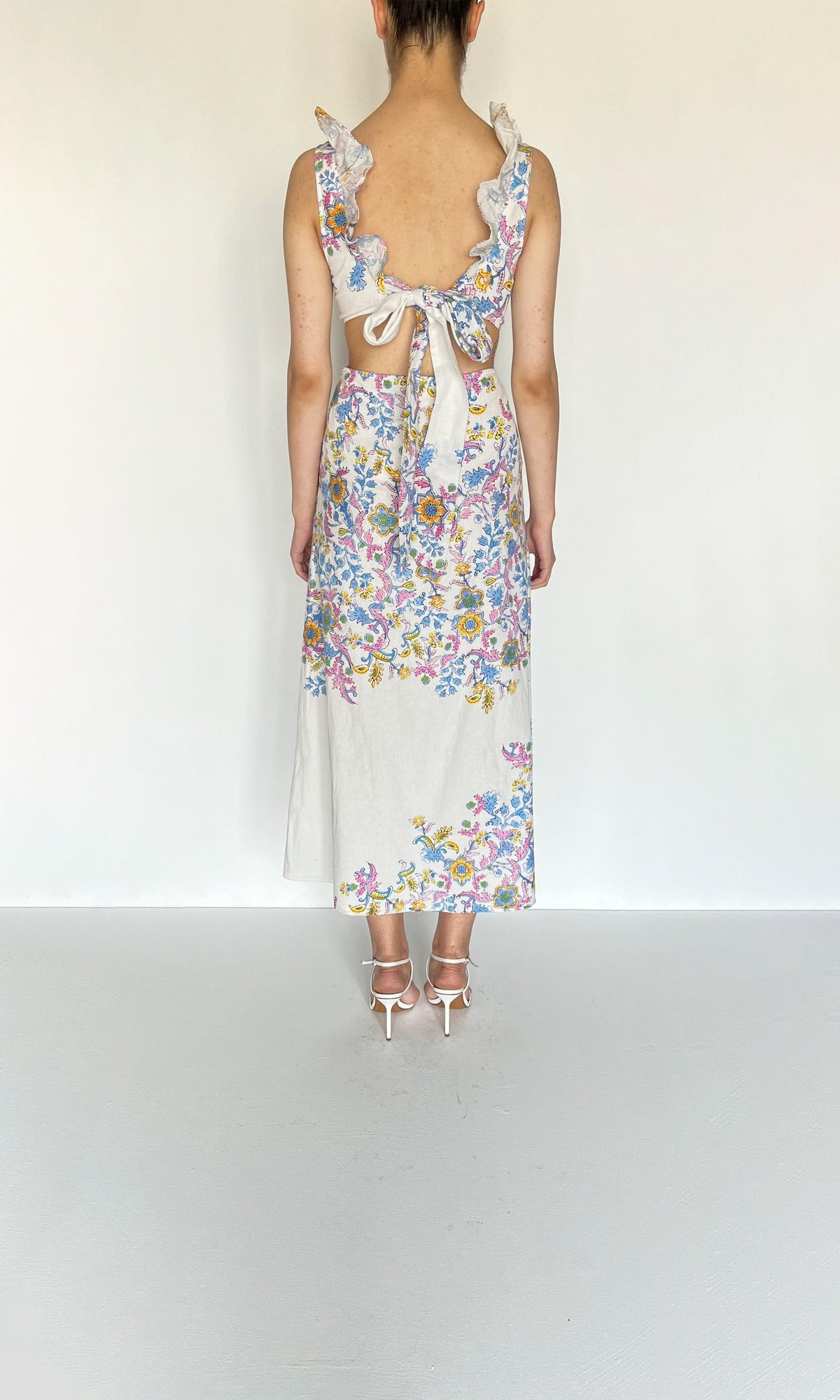 Womens | Inv Viscose Crinkle Chiffon Vana Long Dress | White