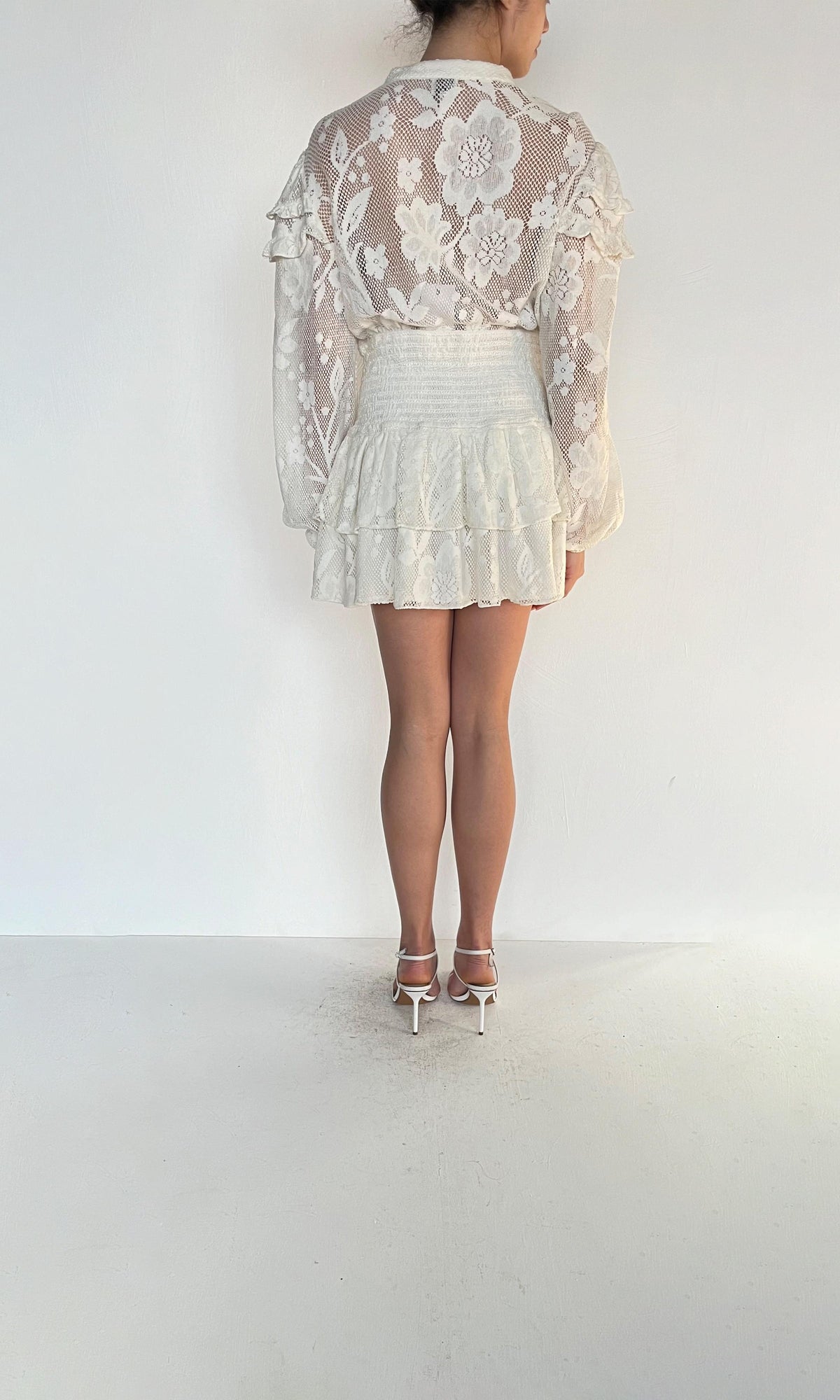 Womens | Inv Viscose Georgette Nysa Short Dress | White