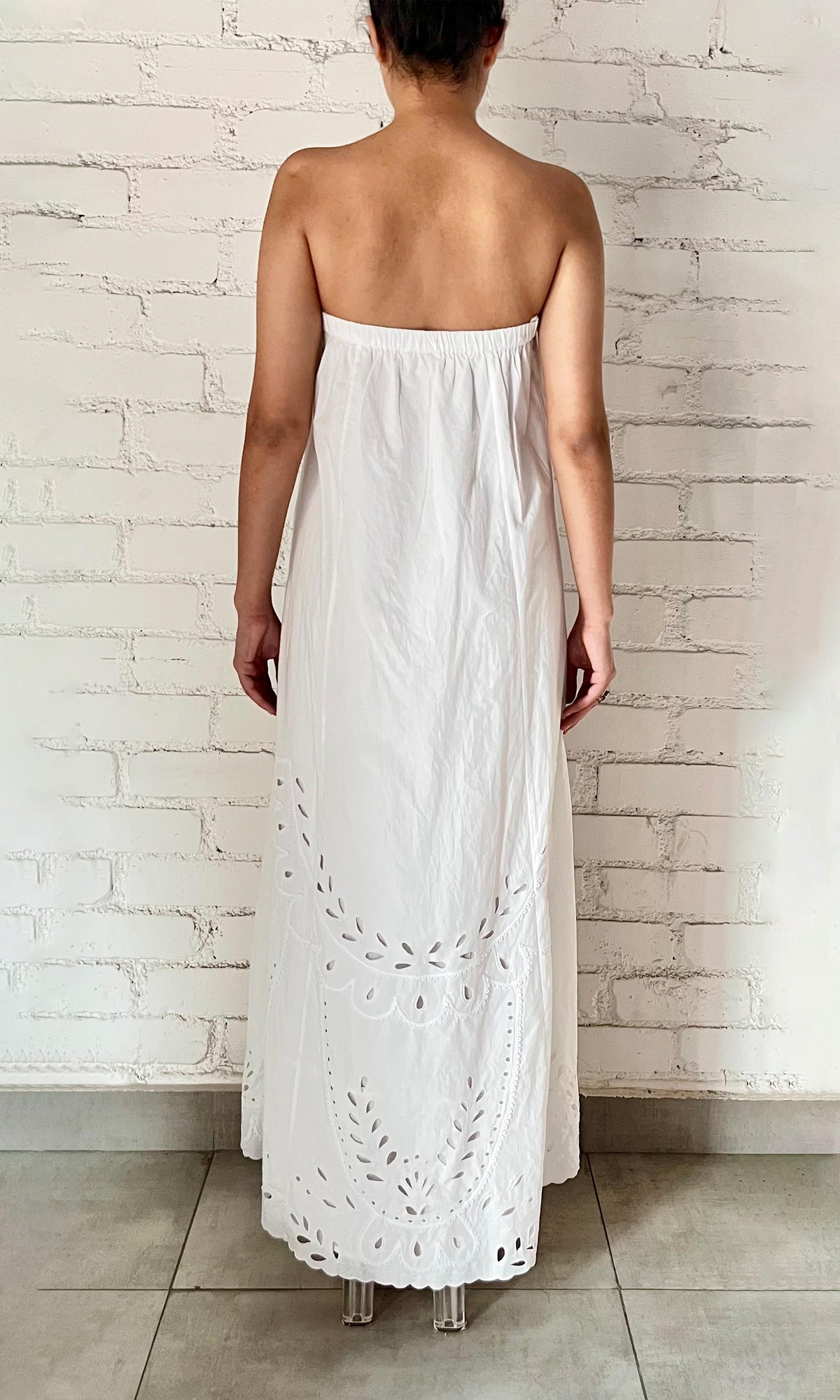 Womens | Inv Cotton Long Dress | White