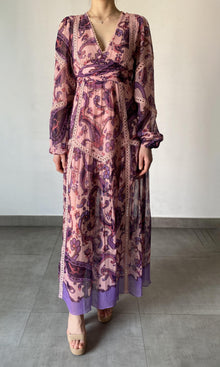 Womens | Jaya Viscose Long Dress | Purple