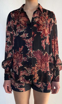 Womens | Johi Viscose Flat Chiffon Shirt | Black